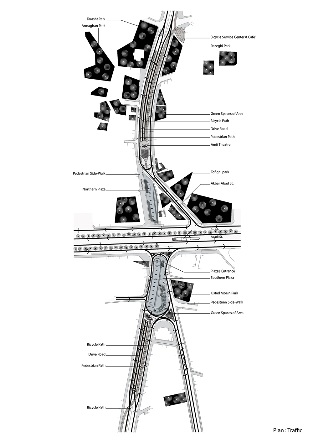 picture no. 7 ofTarasht Public Plaza project, designed by Kambiz Moshtaq